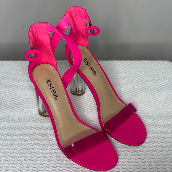 Pink Clear heeled sandals - Picture 2 of 5